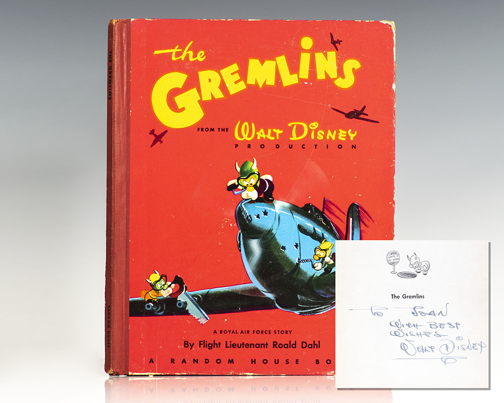 Gremlins Roald Dahl Walt Disney First Edition Signed