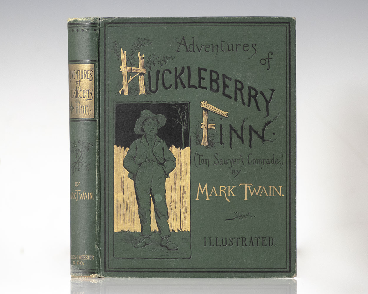 Adventures of Huckleberry Finn Mark Twain First Edition Kemble Signed
