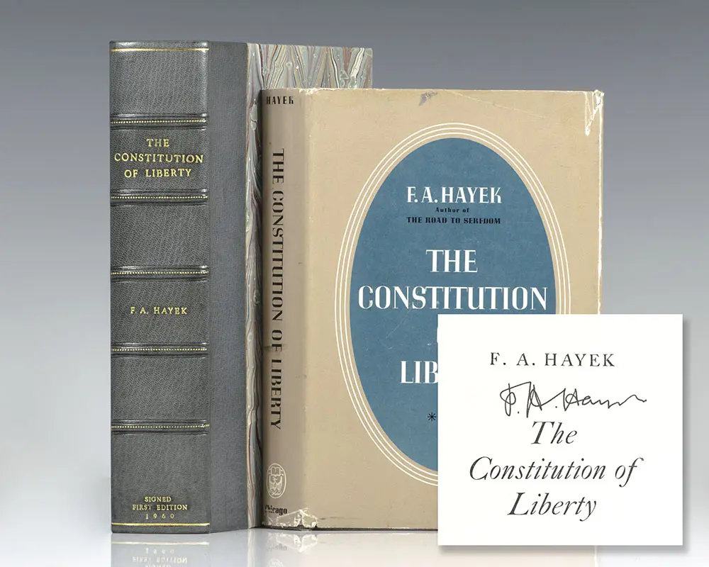 Constitution of Liberty F.A. Hayek First Edition Signed Rare