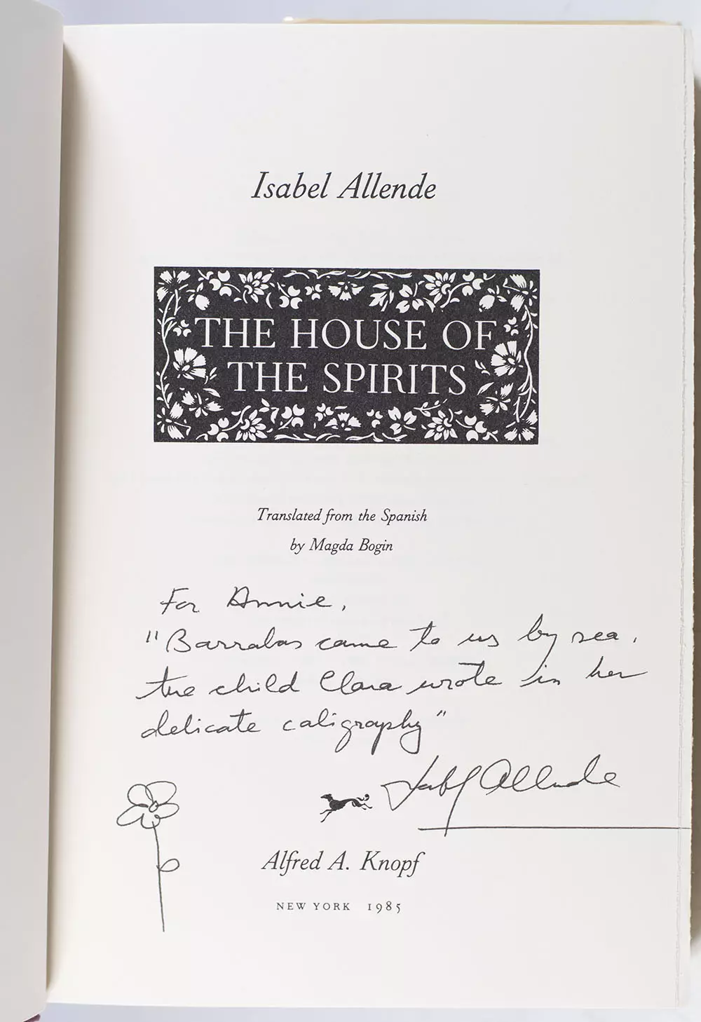 The House of the Spirits: A Novel.