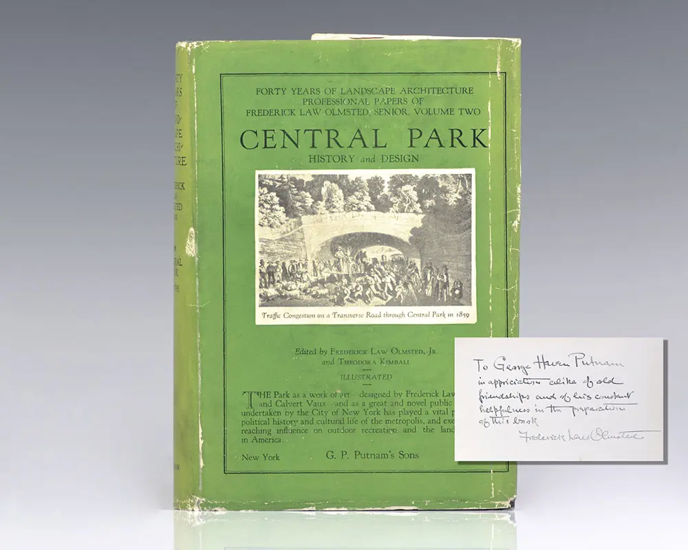 Frederick Law Olmsted: Landscape Architect 1822-1903: Central Park