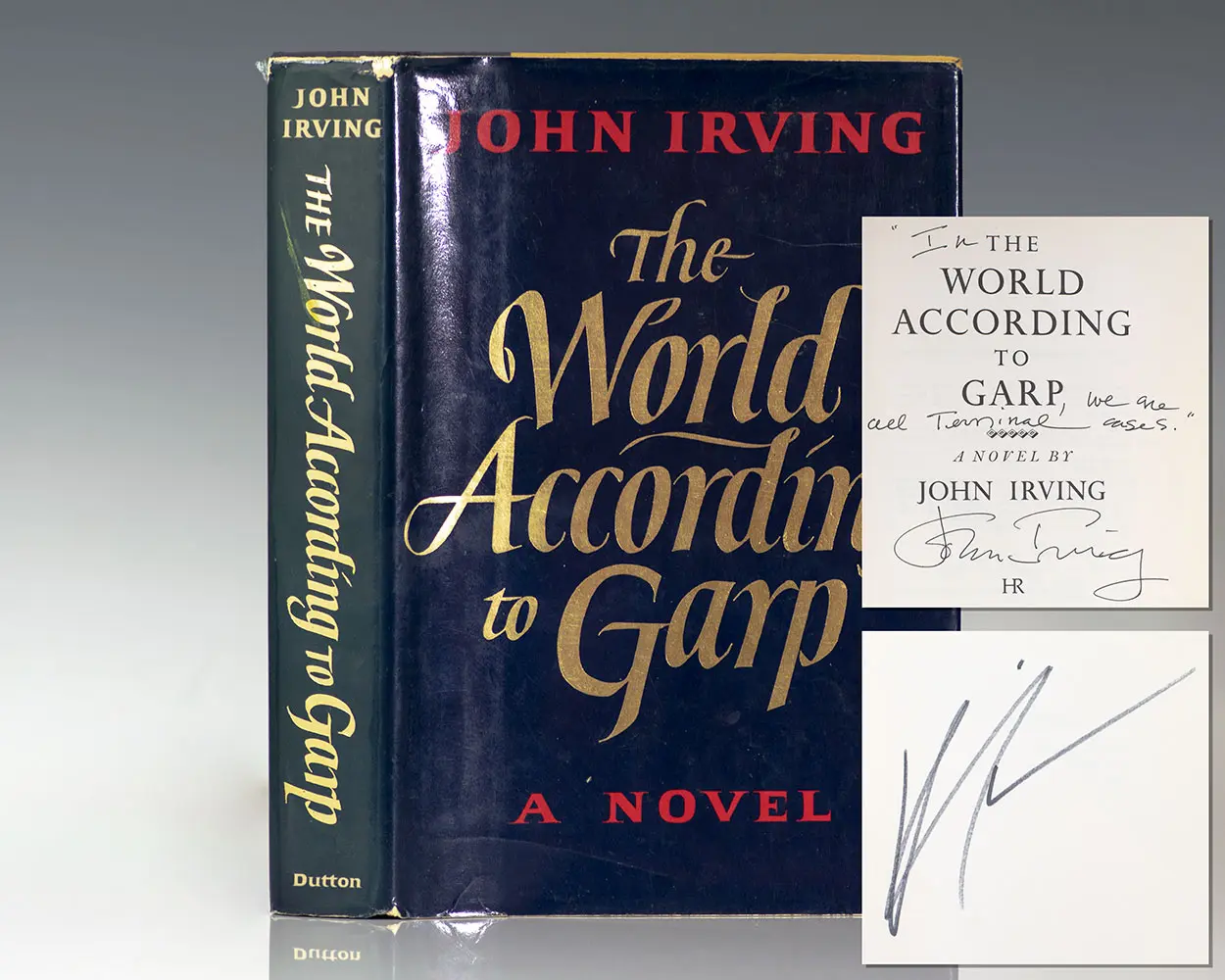Classic Work signed by John Irving and Robin Williams