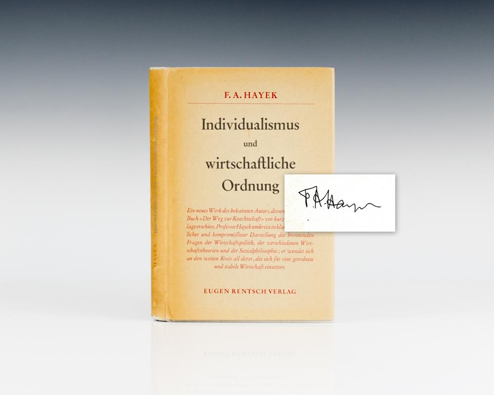 Individualismus und Wirtschaftliche Ordnung [Individualism and Economic Order].