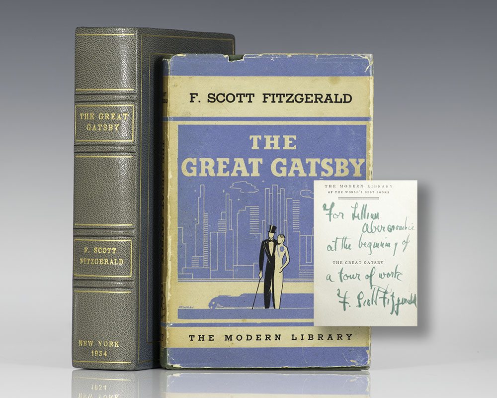 The Great Gatsby F Scott Fitzgerald First Edition Signed Modern Library