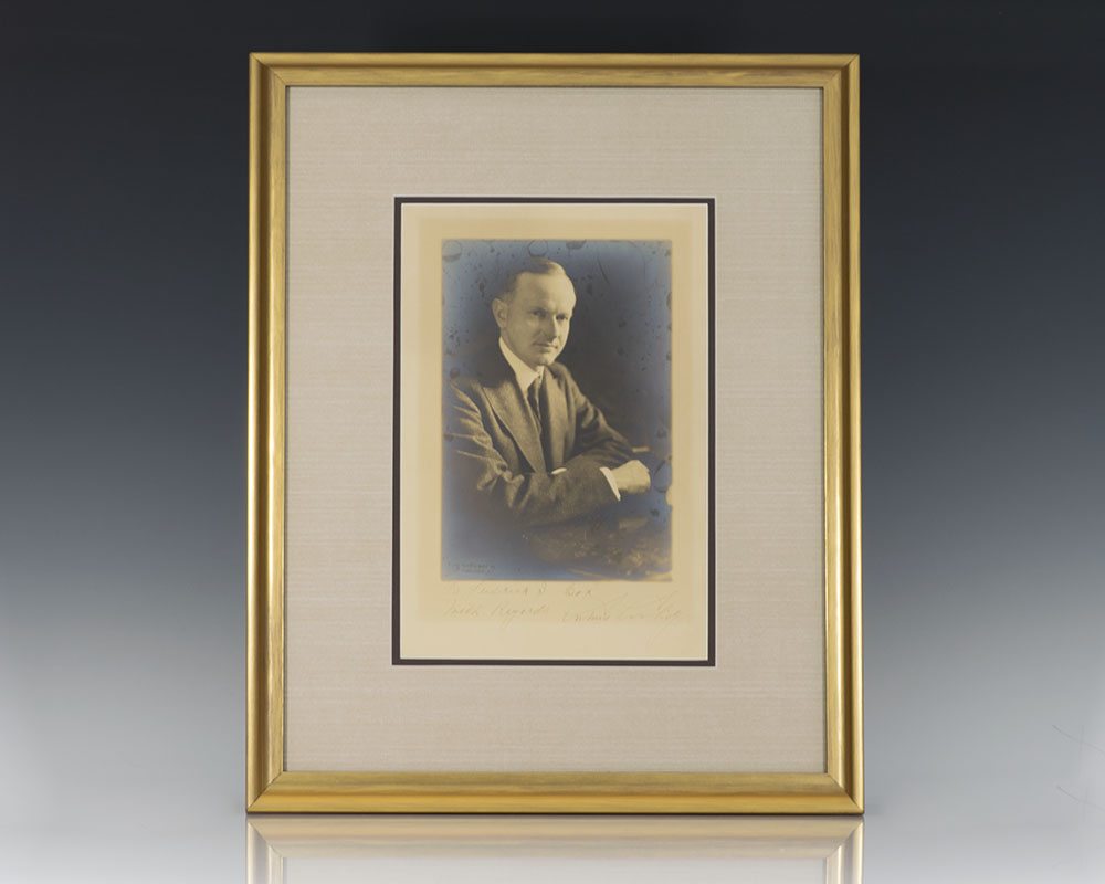 Calvin Coolidge Signed Photograph.