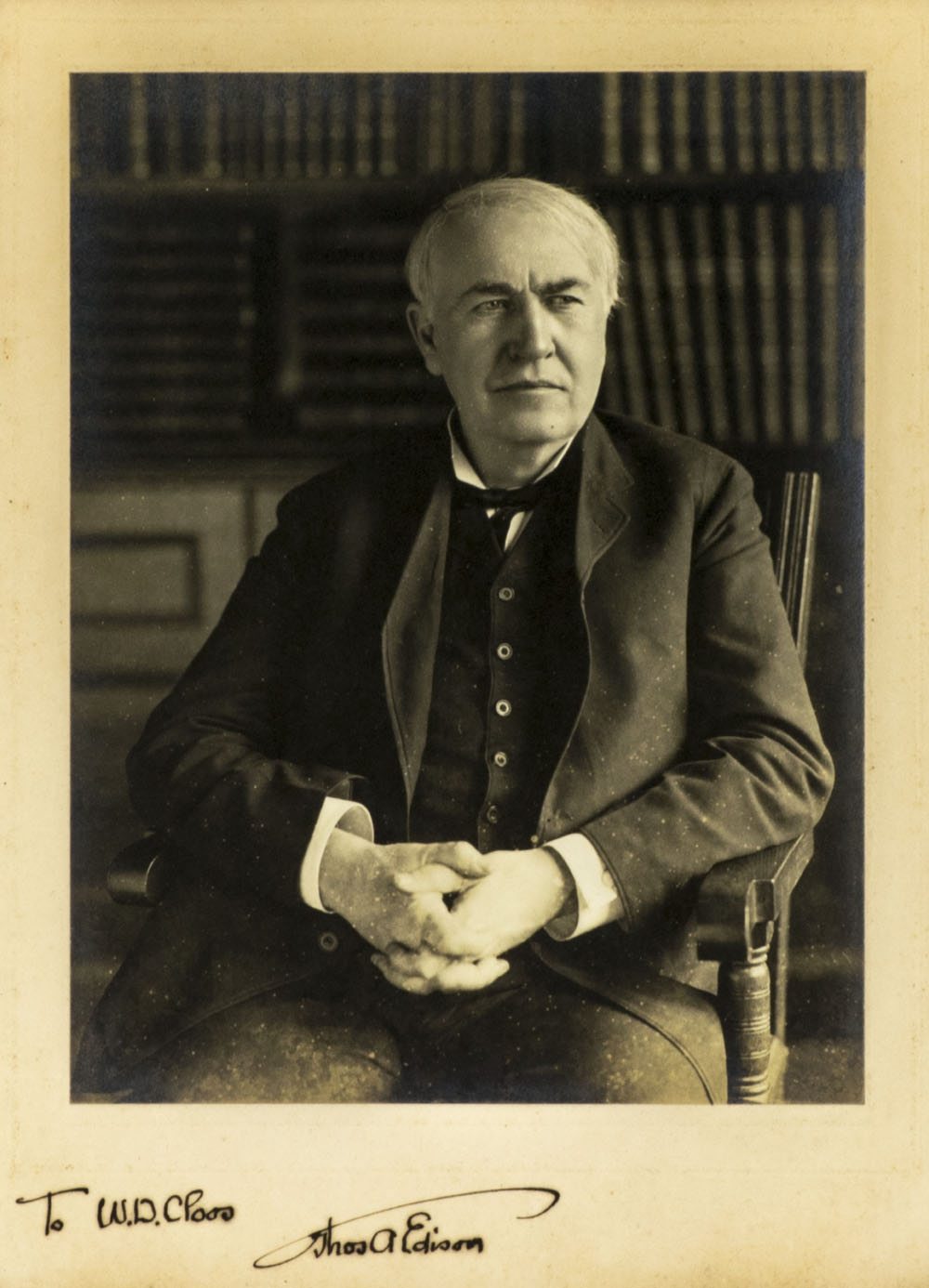 Thomas A. Edison Signed Photograph. - Image 2