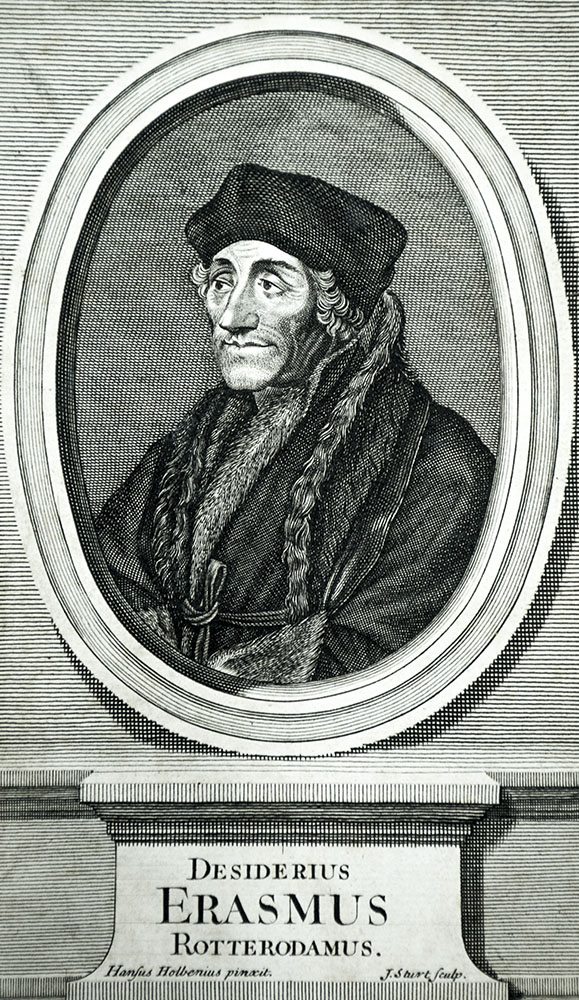 Moriæ encomium: or, a panegyrick upon folly. Written in Latin by Desiderius Erasmus. Done into English, and illustrated with above Fifty Curious cuts, design’d and drawn by Hans Holbeine. (In Praise of Folly)