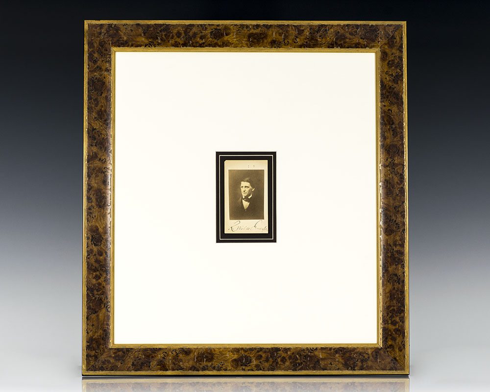 Ralph Waldo Emerson Signed Carte-de-Visite.
