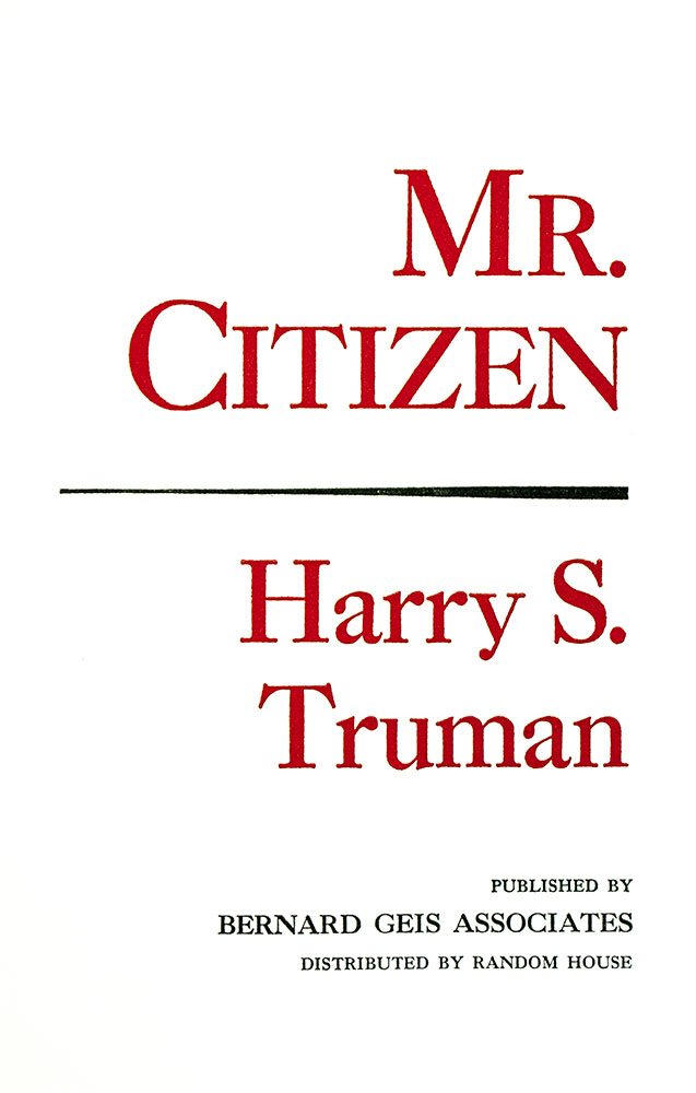 Mr. Citizen.