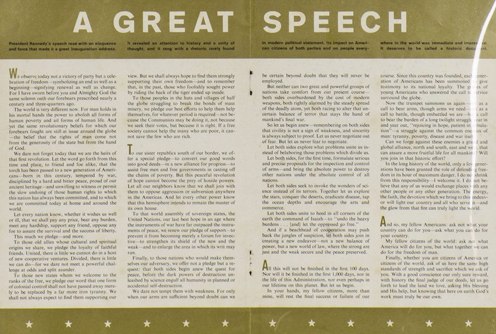 John F. Kennedy Signed Inaugural.