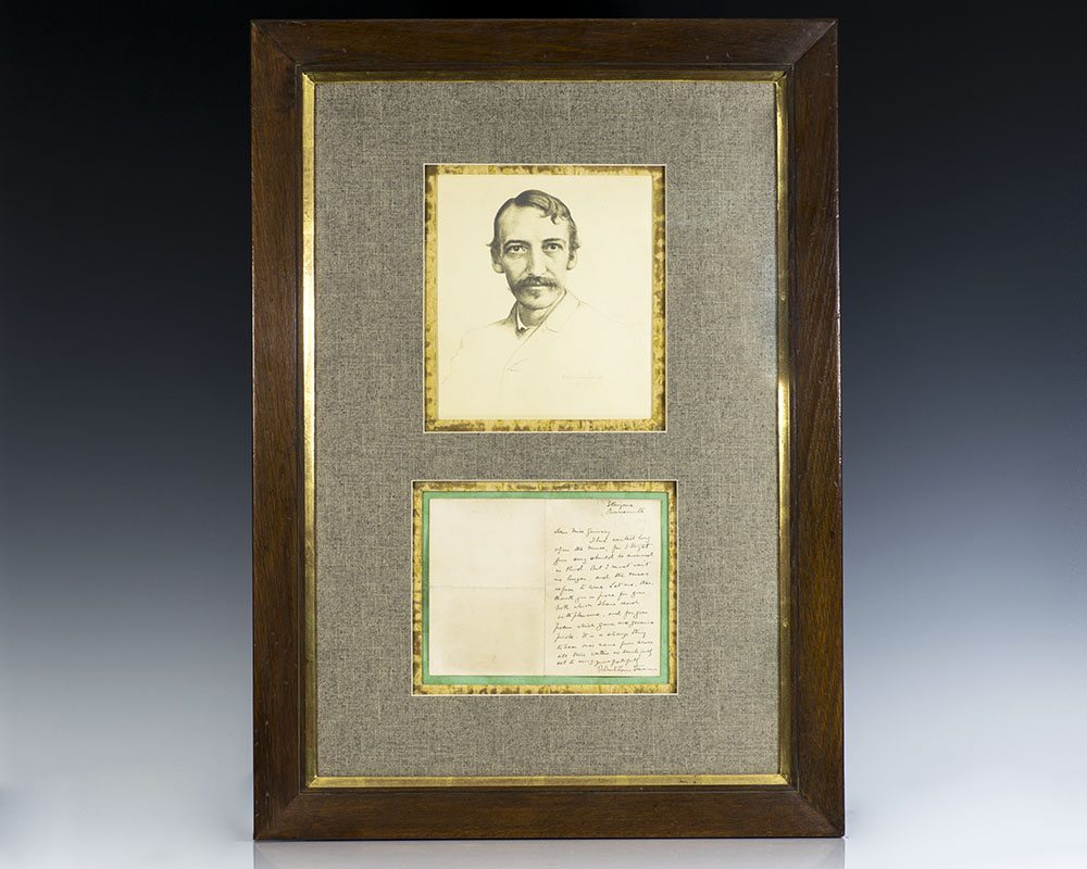 Robert Louis Stevenson Autographed Signed Letter.