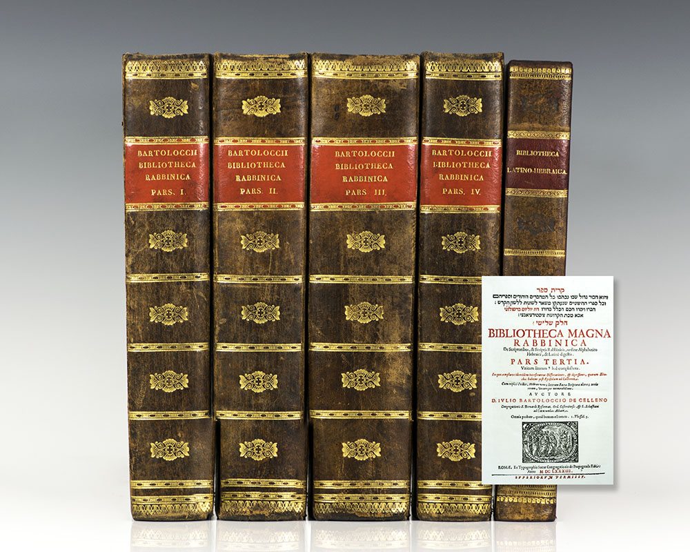 Bibliotheca magna rabbinica Bartolocci First Edition
