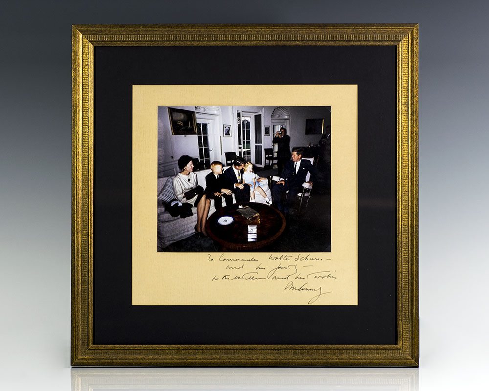 John F. Kennedy Signed Photograph to Astronaut Wally Schirra.