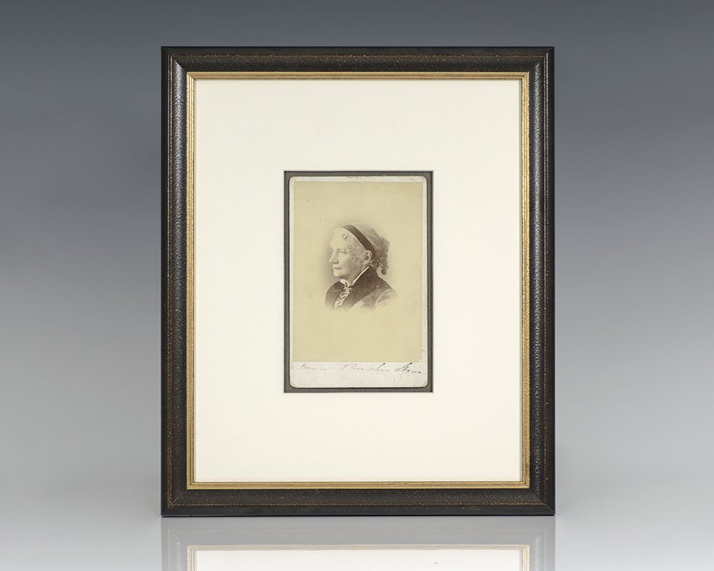 Harriet Beecher Stowe Signed Photograph.