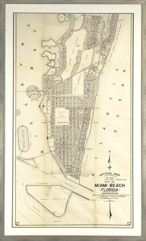 Map Of Miami Beach Miami Beach Map First Edition