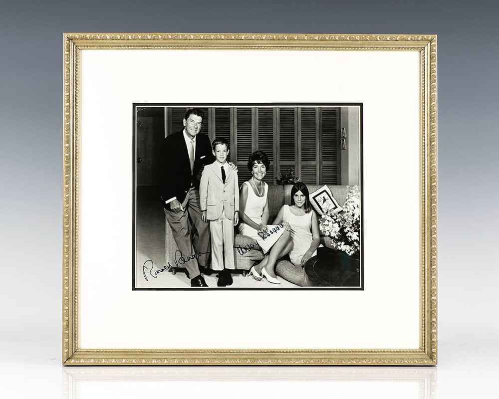 Signed Family Photograph of Ronald and Nancy Reagan.