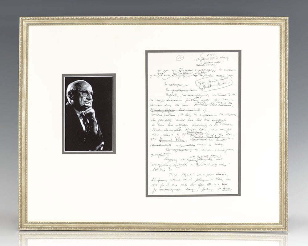 Milton Friedman Manuscript on J.M. Keynes’ The General Theory.