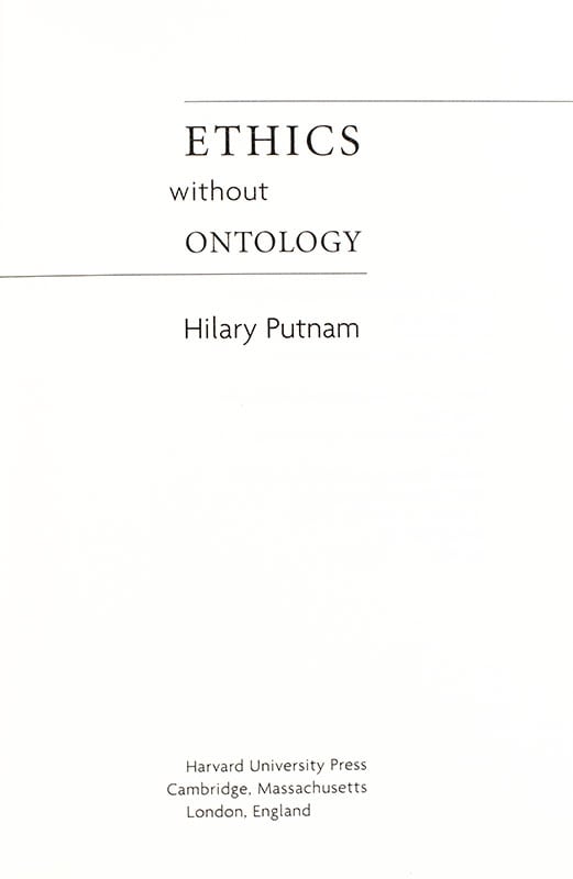 Ethics Without Ontology