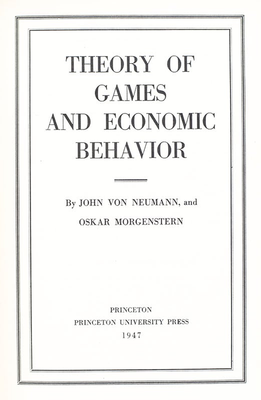 Theory of Games and Economic Behavior