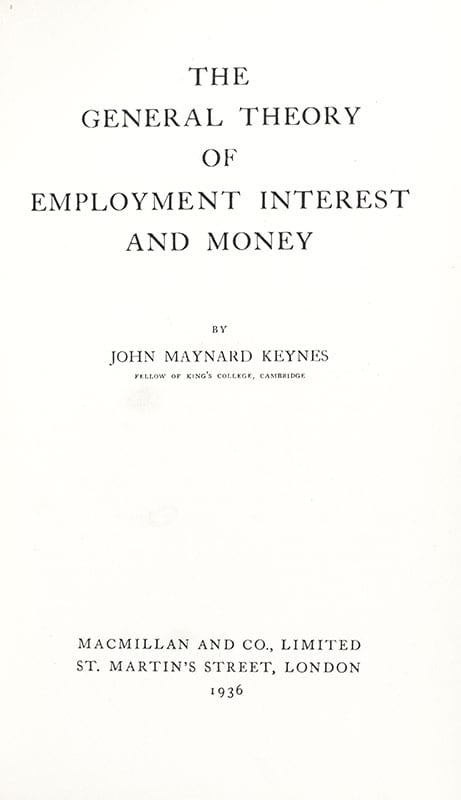 The General Theory of Employment J.m. Keynes First Edition Rare