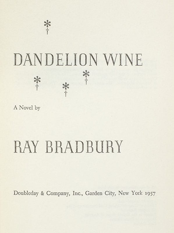 Dandelion Wine