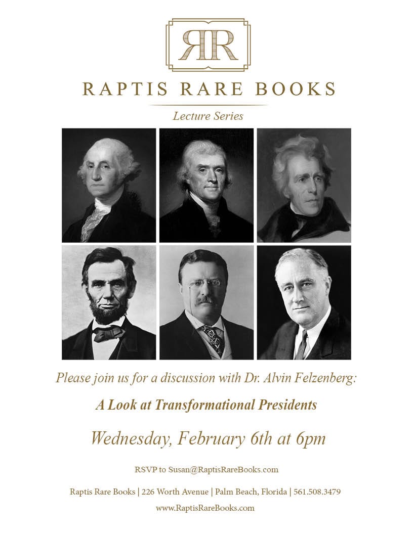Raptis Rare Books Felzenberg event 2019