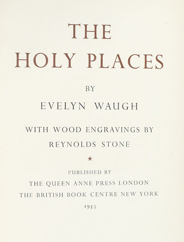 The Holy Places. With Wood Engravings by Reynolds Stone
