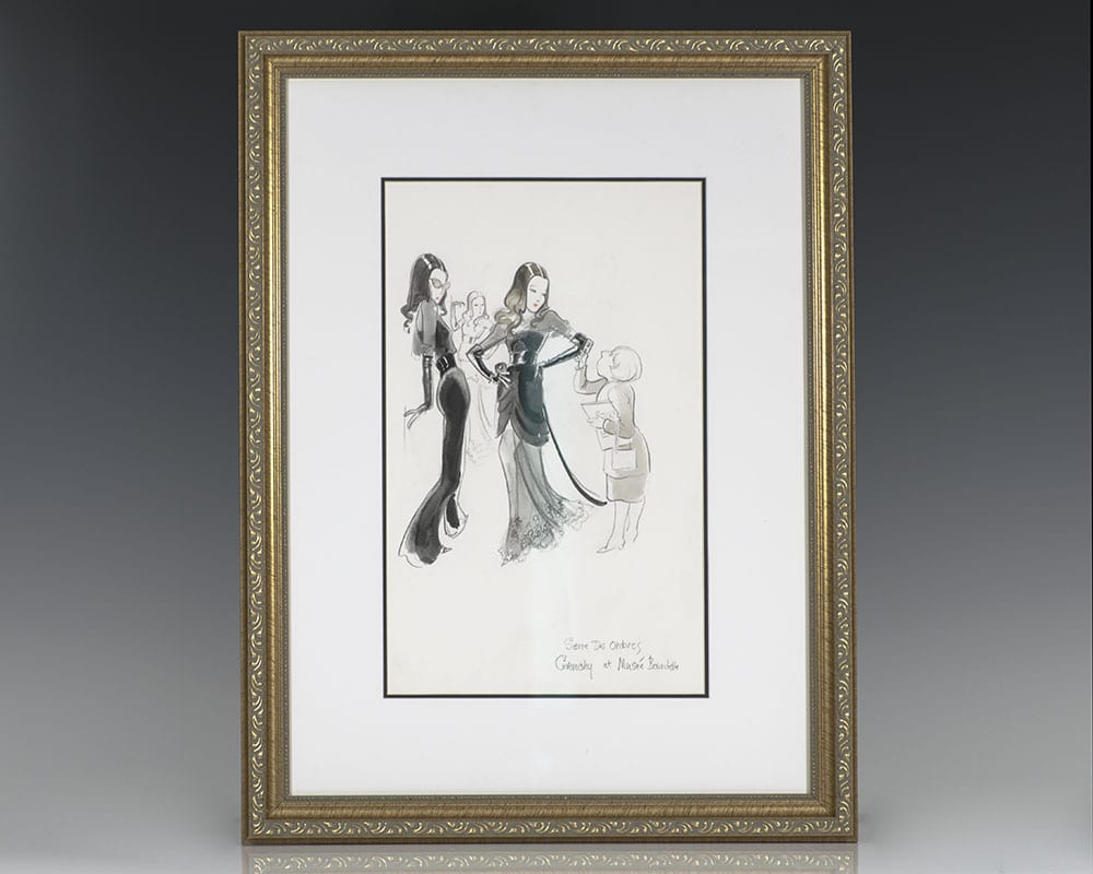 Hilary Knight Original Vanity Fair Watercolor Illustration.