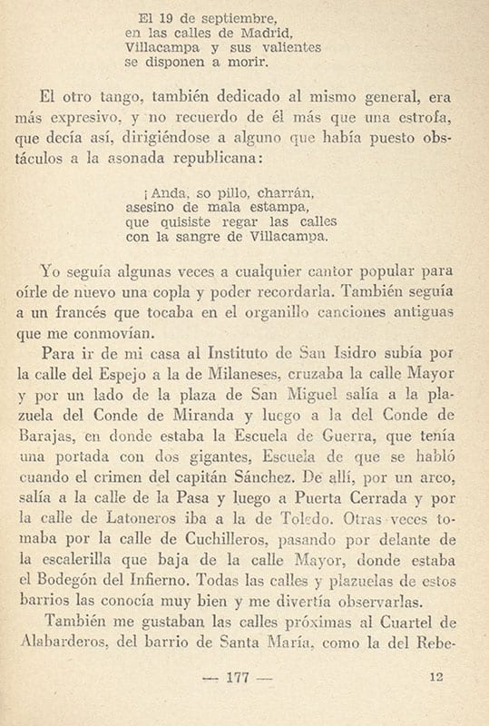 Desde la última vuelta del camino: El escritor según él y según los críticos. Familia, infancia y juventud. Final del siglo XIX y principios del XX. Galería de tipos de la época