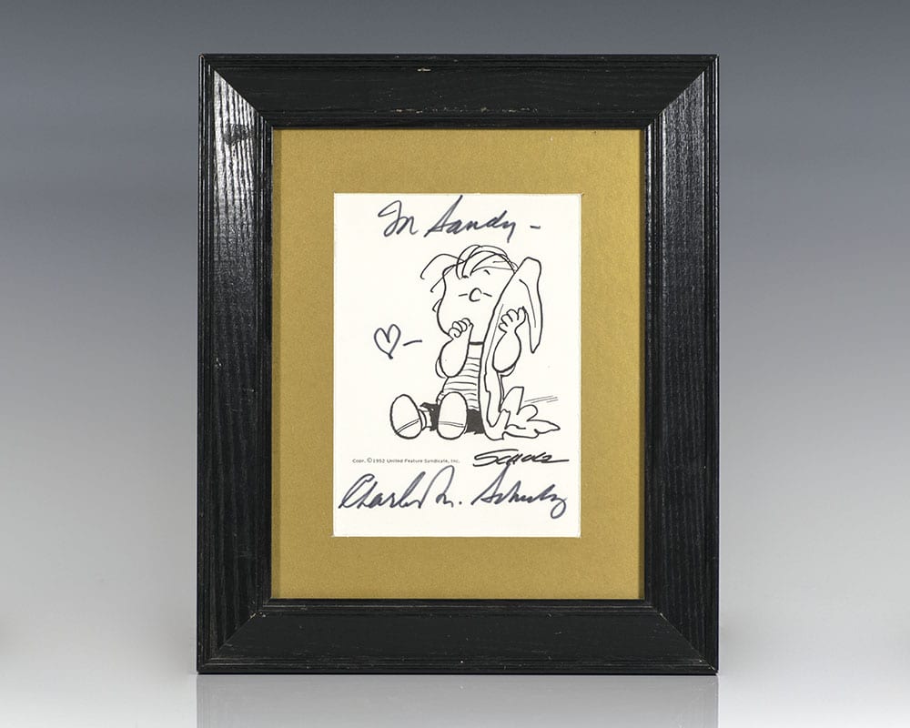 Charles Schulz Original Linus Van Pelt Drawing Signed