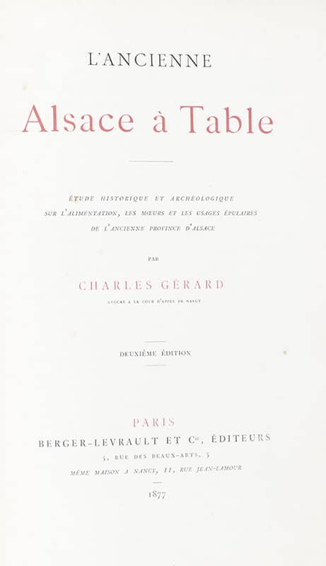 L'Ancienne Alsace a Table