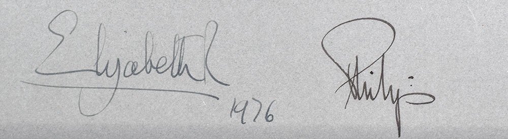 Queen Elizabeth II and Prince Philip Photograph Signed