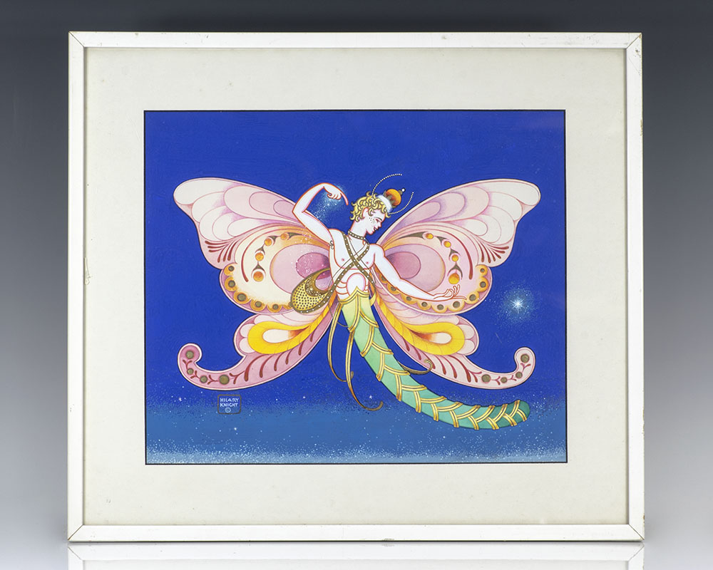 Original Hilary Knight Butterfly Prince Painting.