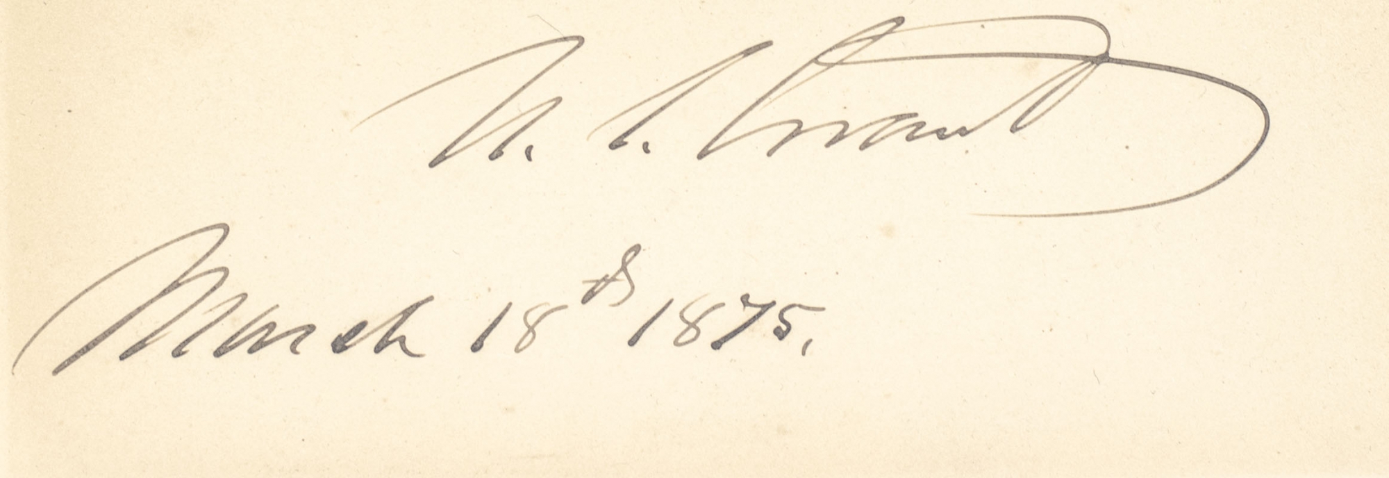 Mathew Brady Ulysses S. Grant Photograph Signed