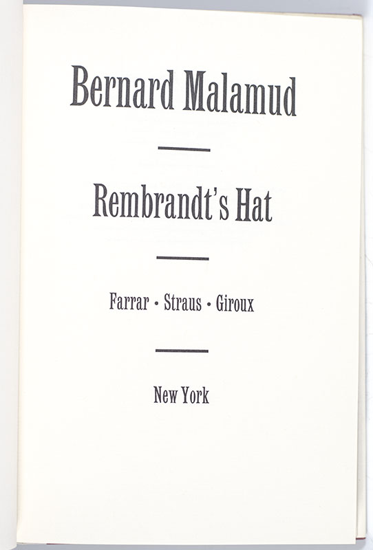 Rembrandt's Hat