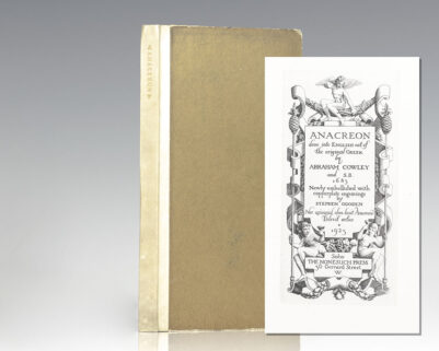 Anacreon, done into English out of the original Greek by Abraham Cowley and S.B. 1683.