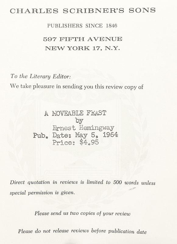 A Moveable Feast