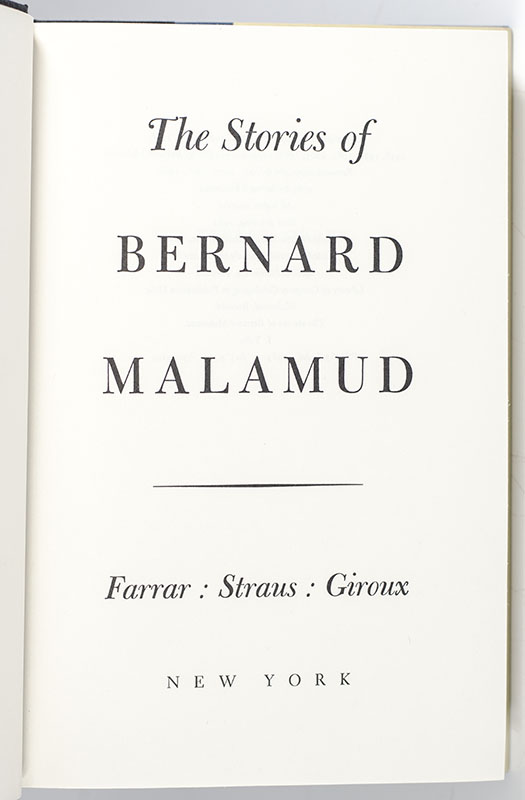 The Stories of Bernard Malamud