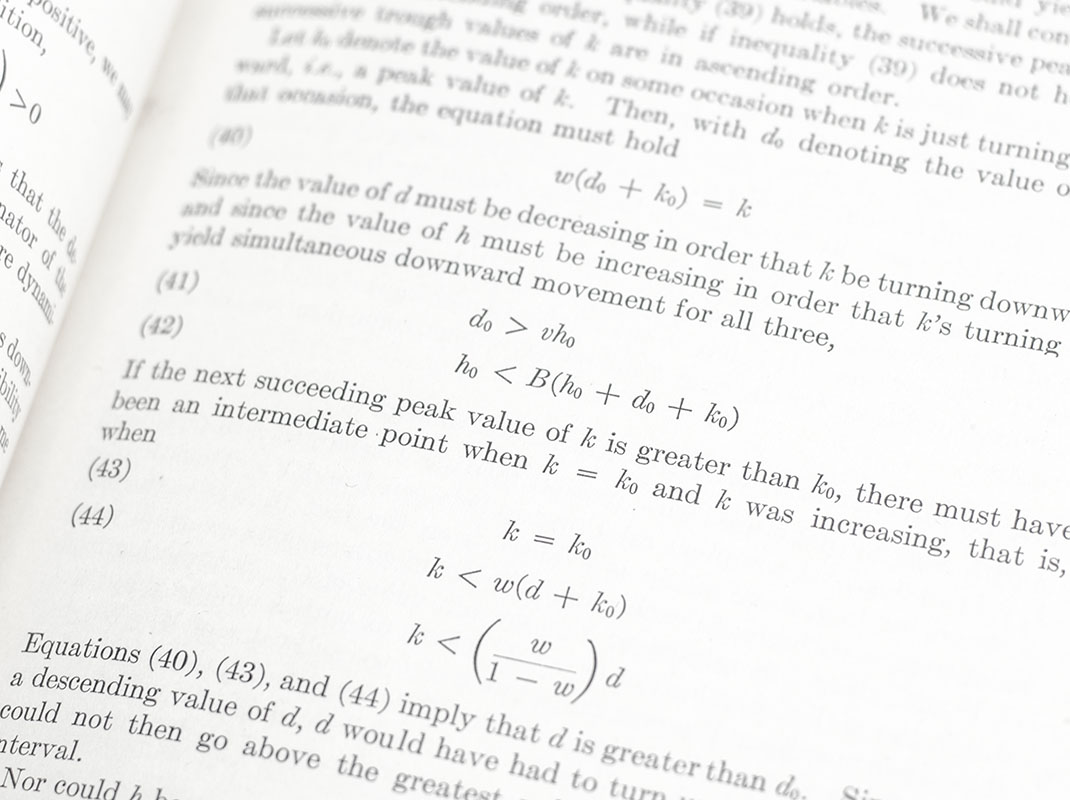 National Income Behavior: An Introduction to Algebraic Analysis