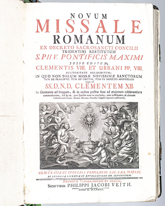 Missale Romanum, ex Decreto Sacrosancti Concilii Tridentini Restitutum S.PIIV. Pontificis Maximi Jussu Editum: Clementis VII. Et Urbani PP. VII