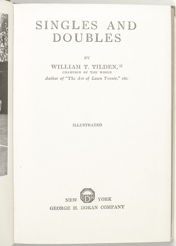 Singles and Doubles.