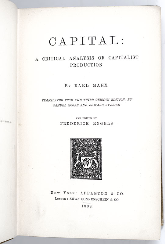 Capital: A Critical Analysis of Capitalist Production Karl