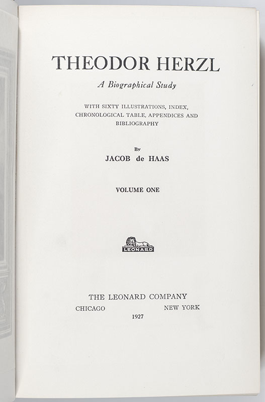 Theodor Herzl: A Biographical Study