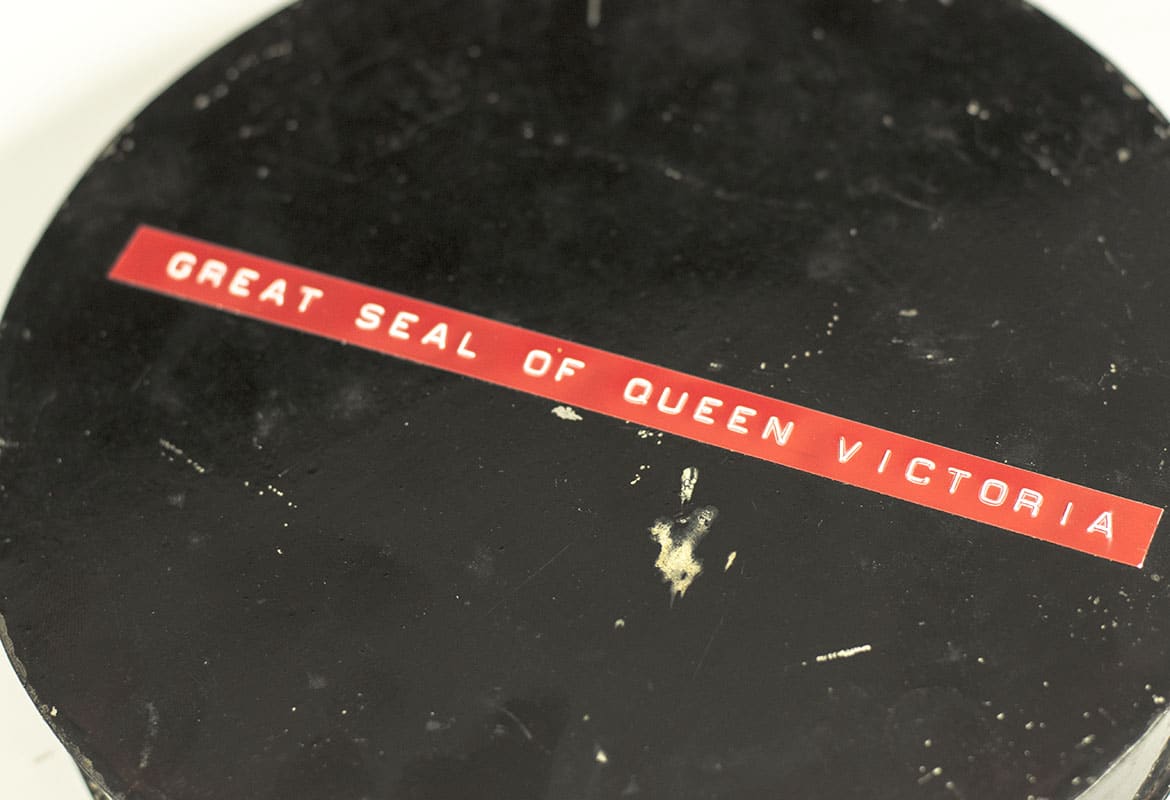 The Great Seal of Queen Victoria with Royal Patent.