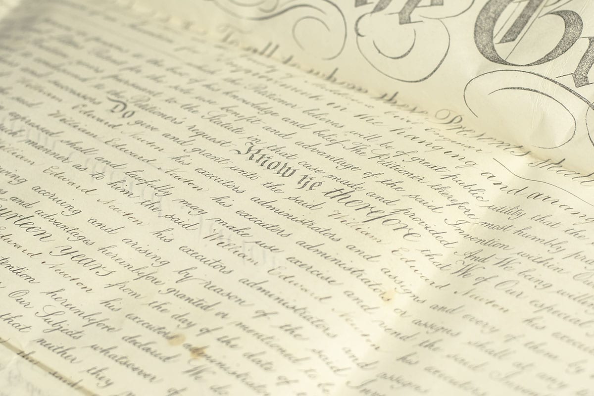 The Great Seal of Queen Victoria with Royal Patent.