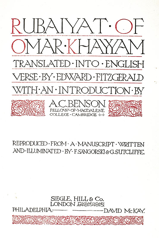 Rubaiyat of Omar Khayyam