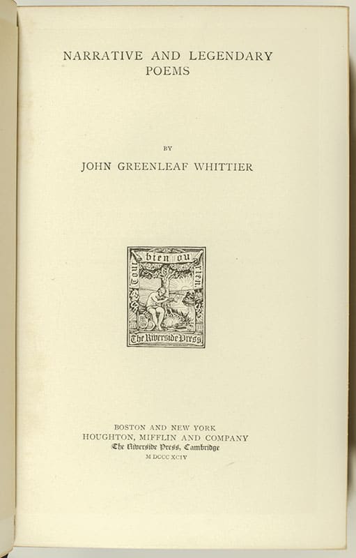 The Writings of John Greenleaf Whittier