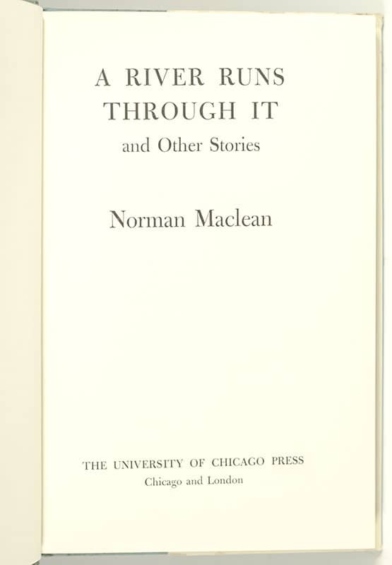A River Runs Through It and Other Stories