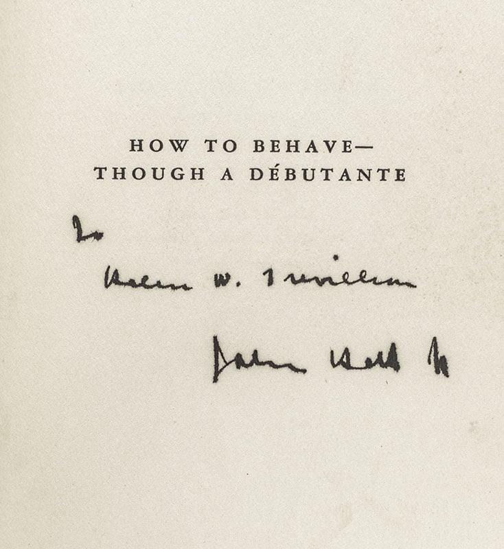 How To Behave Though A Debutante.