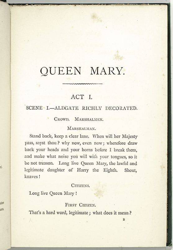 Queen Mary: A Drama.